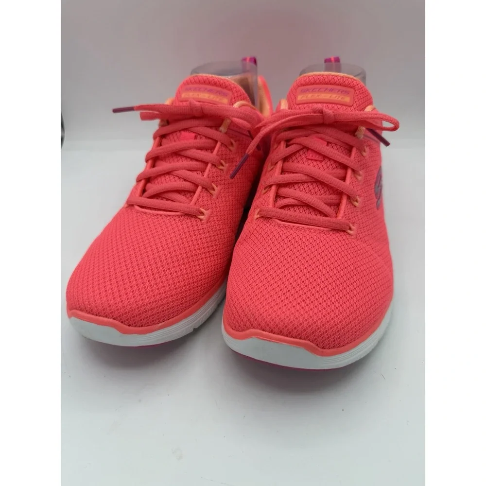 Skechers Women's Flex Lite Air Cool Neon Pink Memory Foam Running Shoes Size 9.5